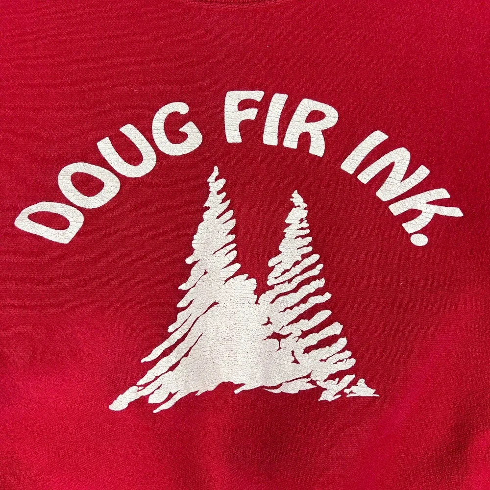VTG Lee Cross Grain Sweatshirt Mens‎ XL 1990s Heavy Cotton Douglas Fir Tree USA